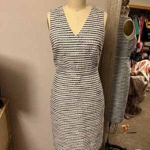 J.Crew Suiting Striped V Neck Dress
